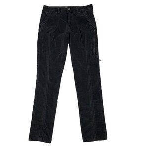 Marrakech Mini Corduroy Pants 27 Dark Gray Skinny Slim Zip Fly Bohemian